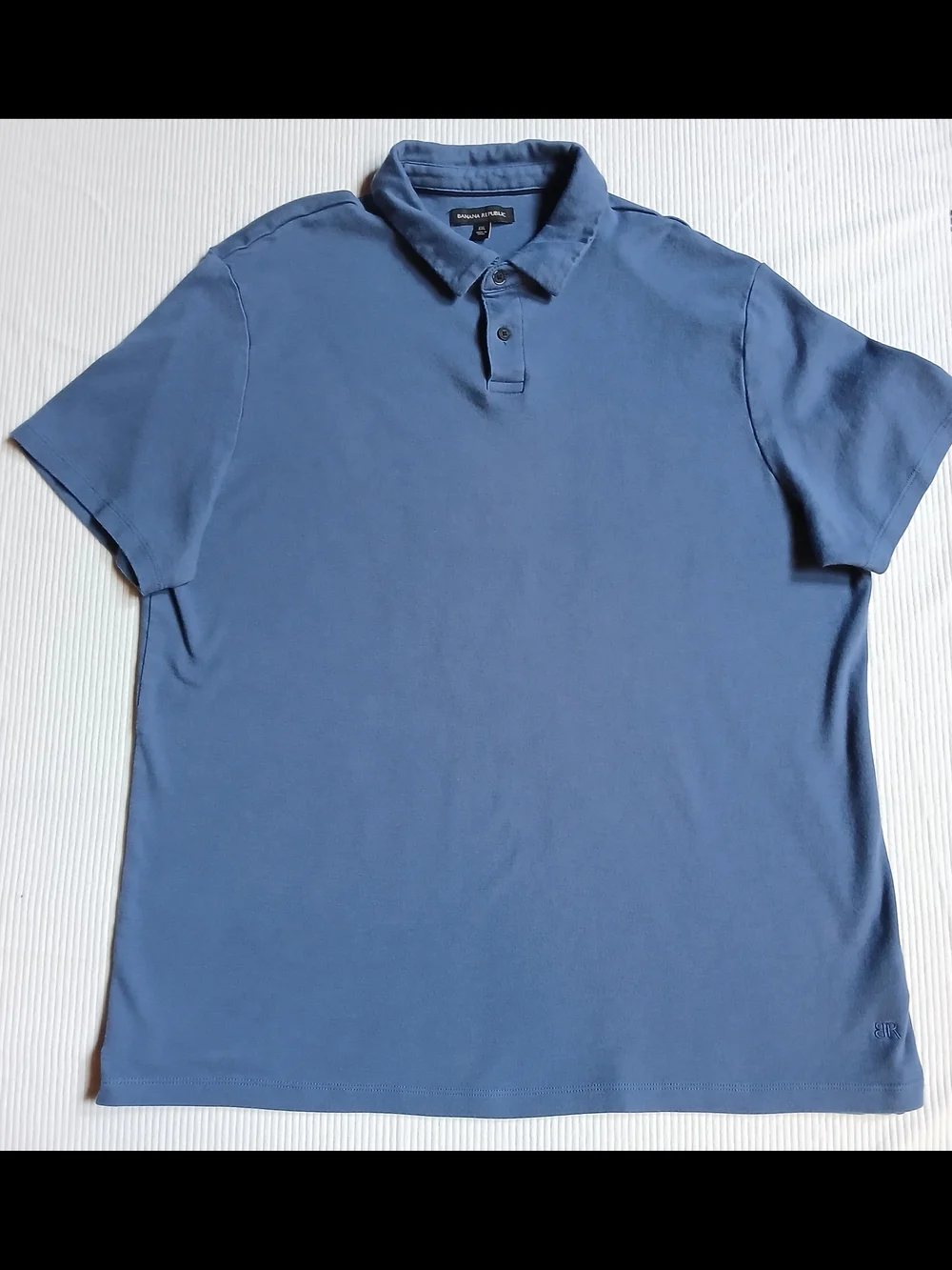 Banana Republic Mens XXL Polo Shirt Blue Short Sleeve Classic Collar Casual 2XL